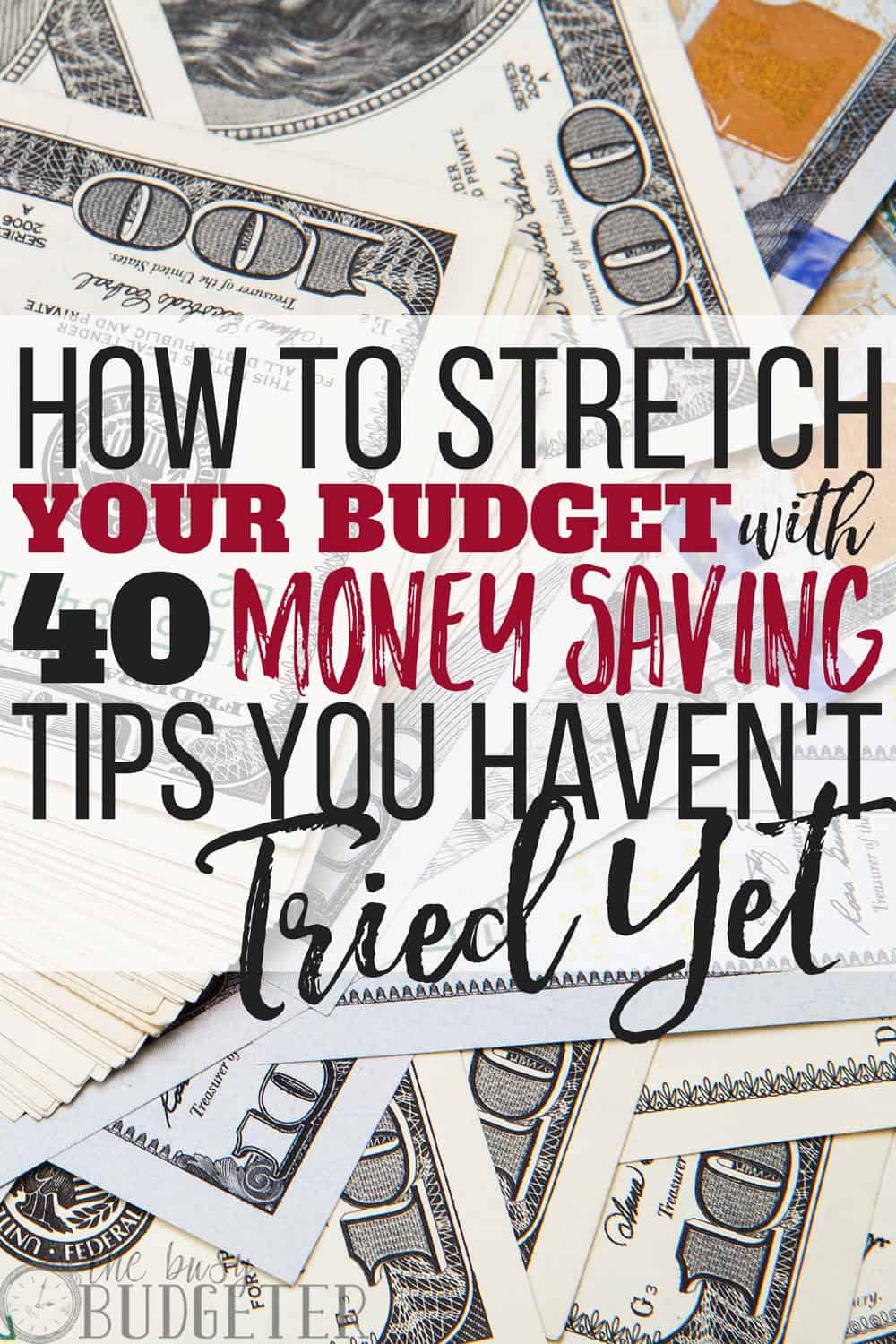 These tips not only help us stretch our budget every month but it also sets us up for saving money and having money left over to throw in our savings account every single week! I get so overwhelmed with budgeting but these money saving tips are easy to implement and easy to stick to-- win win!! If you're trying to stretch your budget, I can't recommend trying these tips enough!