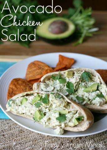 Using frozen pre-cooked chicken for this avocado chicken salad made this recipe SO easy and fast to make. Love avocados and chicken.