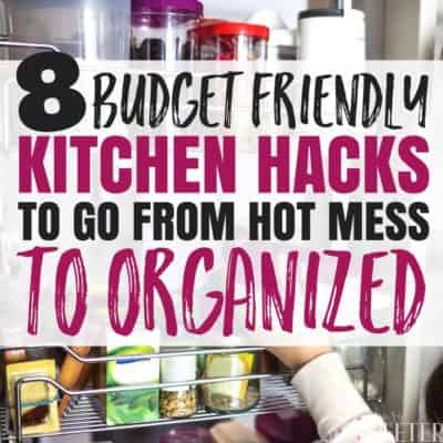 Before these kitchen organization hacks I would literally get anxiety walking into my hot mess of a kitchen. These easy kitchen hacks not only save money but also save a ton of TIME and helps me cook meal faster!!