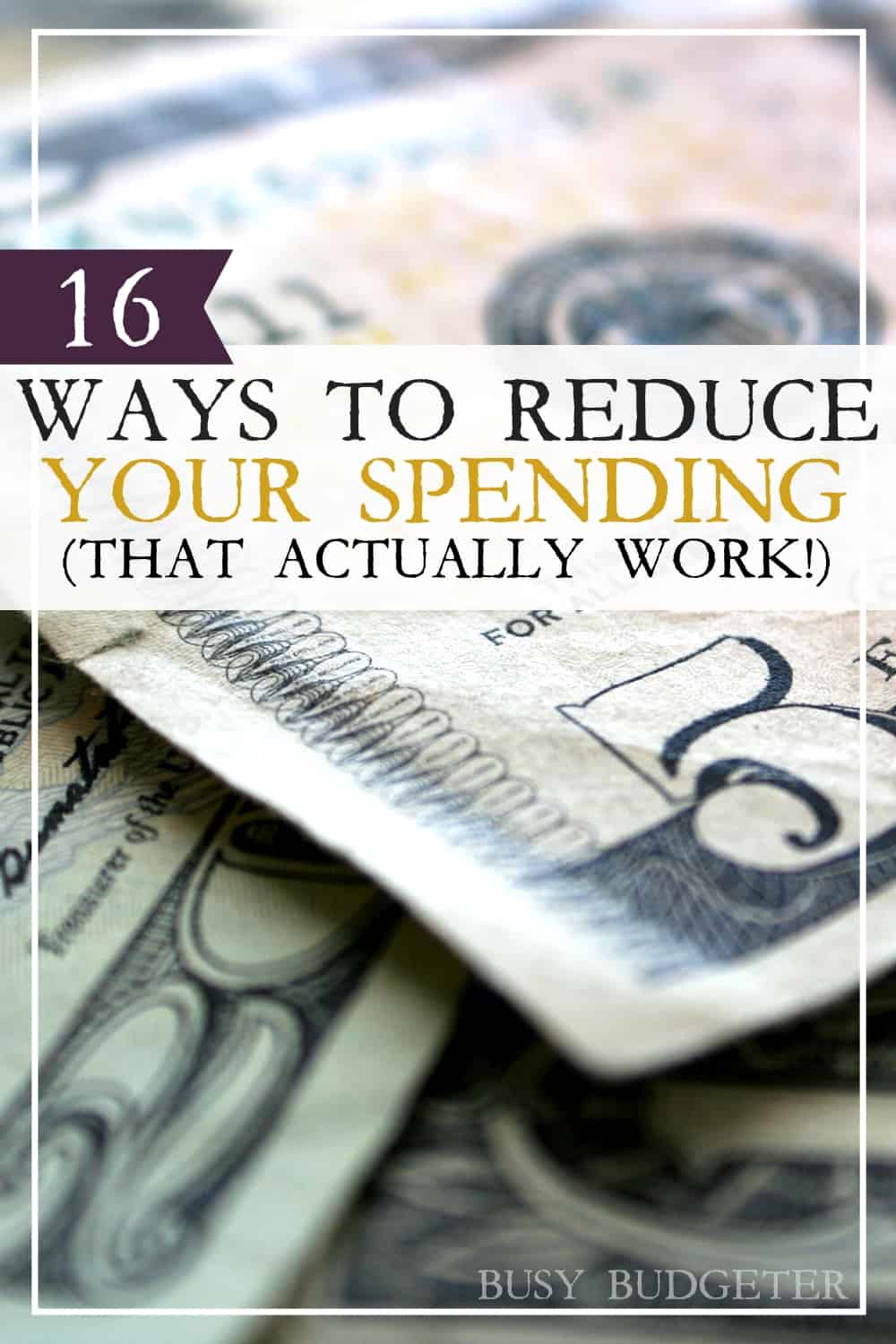 16 ways to reduce your spending (that actually work!). This is a huge struggle for me and I never know where to start. #2 was simple saved me a lot of money!