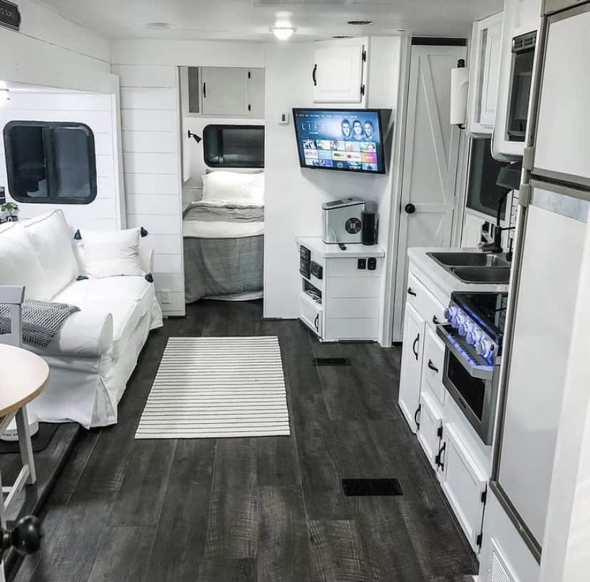 White DIY RV Remodel