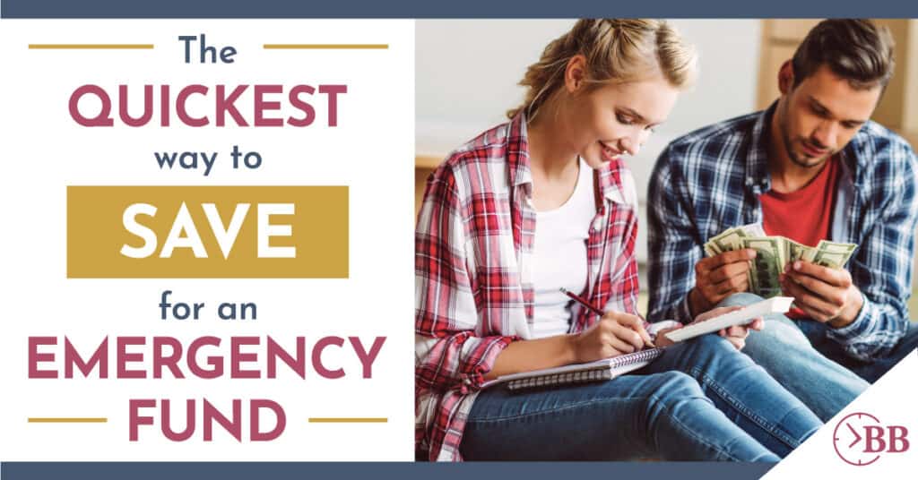 Couple calculating cash to put towards their emergency fund.