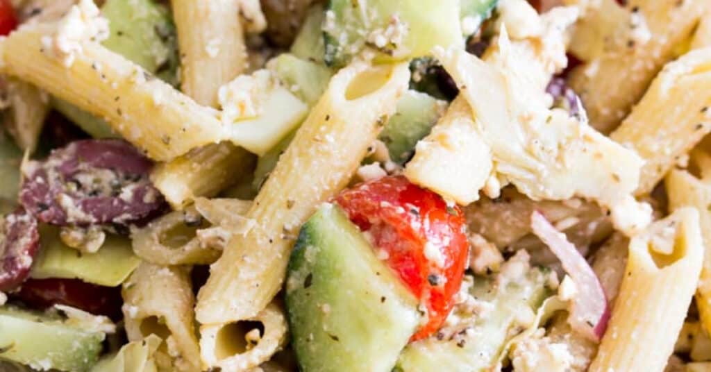 Mediterranean Chicken Pasta Salad