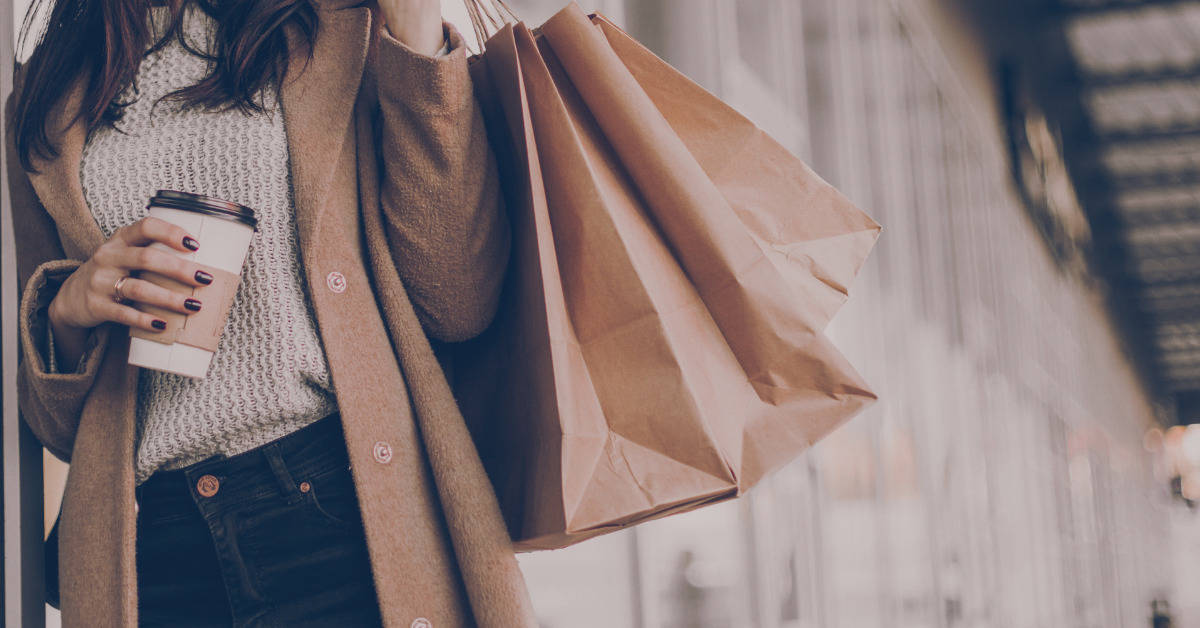 woman shopping, using blow money to incentivize her savings