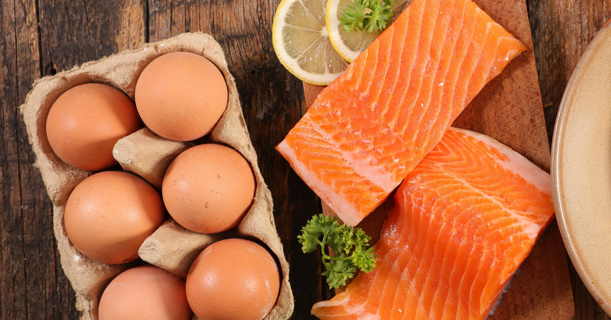 Salmon and eggs