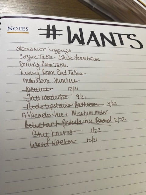 Wants list