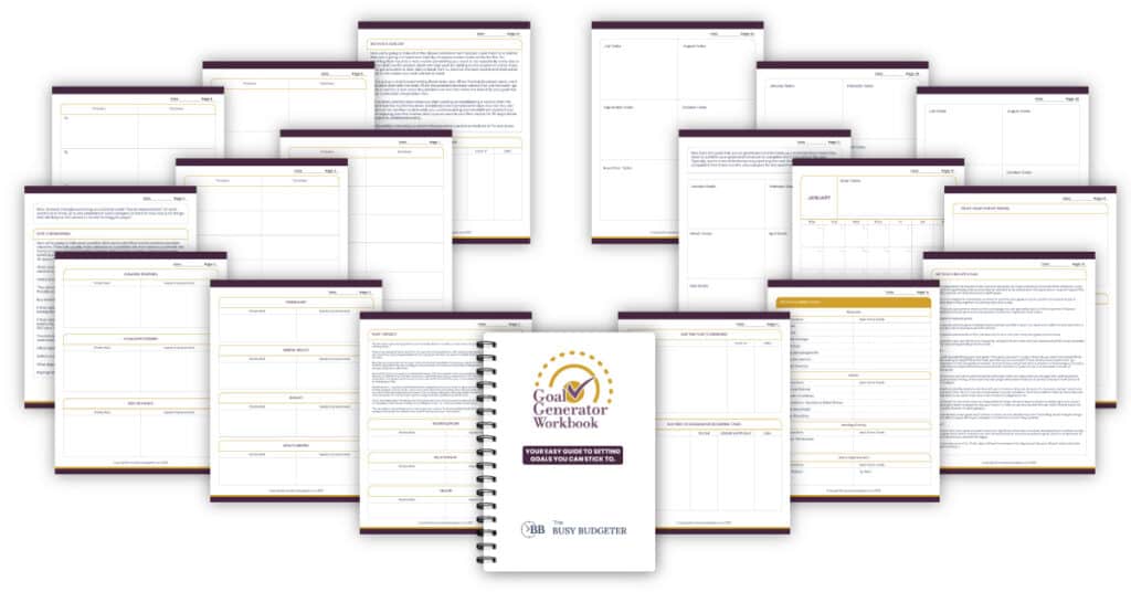 Free 2024 Printable Goal Calendar And Workbook The Busy Budgeter