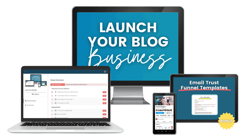 launch your blog biz course ciriculum.